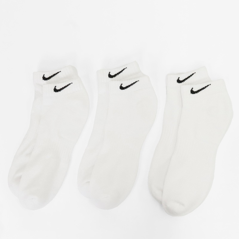 ナイキ NIKE ソックス 3足組 エブリデイ クッションド 3P 靴下 ユニセックス トレーニング LOW ローソックス ロゴ ホワイト ブラック SX7670 100 | ブランド [正規取扱店]