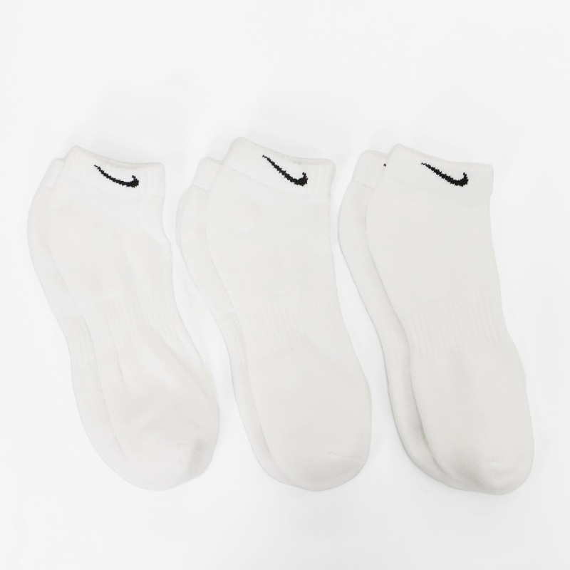 ナイキ NIKE ソックス 3足組 エブリデイ クッションド 3P 靴下 ユニセックス トレーニング LOW ローソックス ロゴ ホワイト ブラック SX7670 100 | ブランド [正規取扱店]