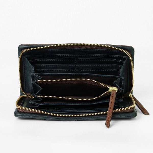 ぼくぼく 楽天市場】二つ折り財布 メンズ 本革 フルクローム ミニ財布 BAGGY