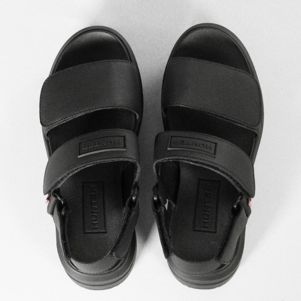 ハンター HUNTER サンダル メンズ レディース シティ リベル レザー ヒール ストラップ サンダル CITY REBEL LEATHER HEEL STRAP SANDAL ブラック BLACK 靴 UFD3110LEA-BLK | ブランド [正規取扱店]