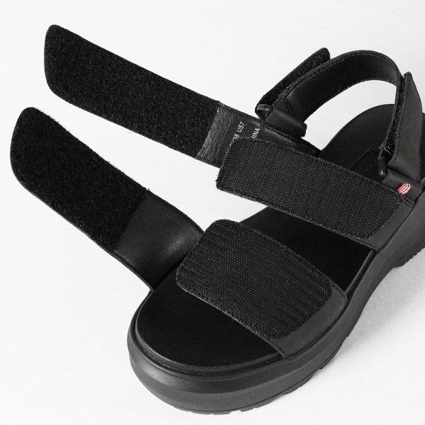 ハンター HUNTER サンダル メンズ レディース シティ リベル レザー ヒール ストラップ サンダル CITY REBEL LEATHER HEEL STRAP SANDAL ブラック BLACK 靴 UFD3110LEA-BLK | ブランド [正規取扱店]