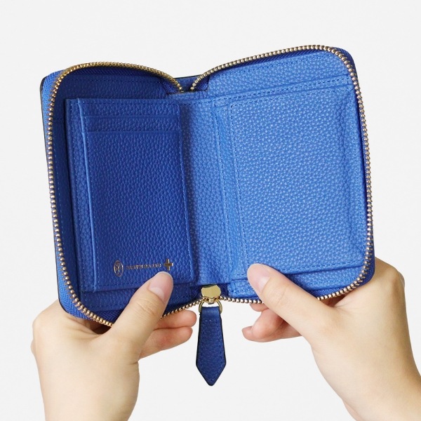 カステルバジャック CASTELBAJAC 二つ折り財布 CANNELE カヌレ メンズ レディース  ラウンドファスナー ミニウォレット 中ベラ付き レザー ロゴ 各色 035623 | ブランド [正規取扱店]