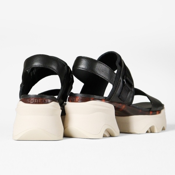 ソレル SOREL サンダル レディース キネティックインパクト スリングバック ヒールサンダル KINETIC IMPACT SLINGBACK HEEL SANDAL ブラック Black Chalk 靴 NL4951 012 | ブランド [正規取扱店]