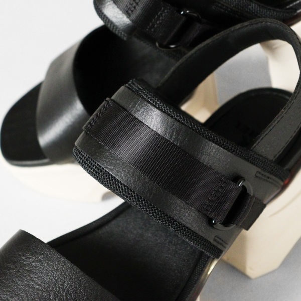 ソレル SOREL サンダル レディース キネティックインパクト スリングバック ヒールサンダル KINETIC IMPACT SLINGBACK HEEL SANDAL ブラック Black Chalk 靴 NL4951 012 | ブランド [正規取扱店]