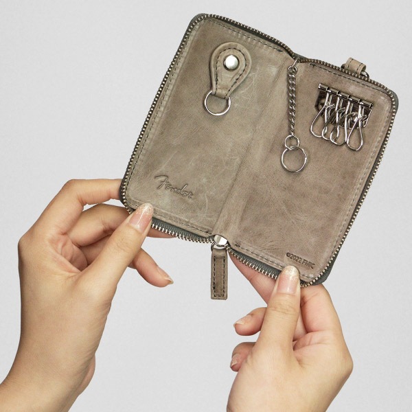 フェンダー Fender キーケース サンバースト ロゴ ラウンドファスナー メンズ レディース レザー 950-500 | ブランド [正規取扱店]