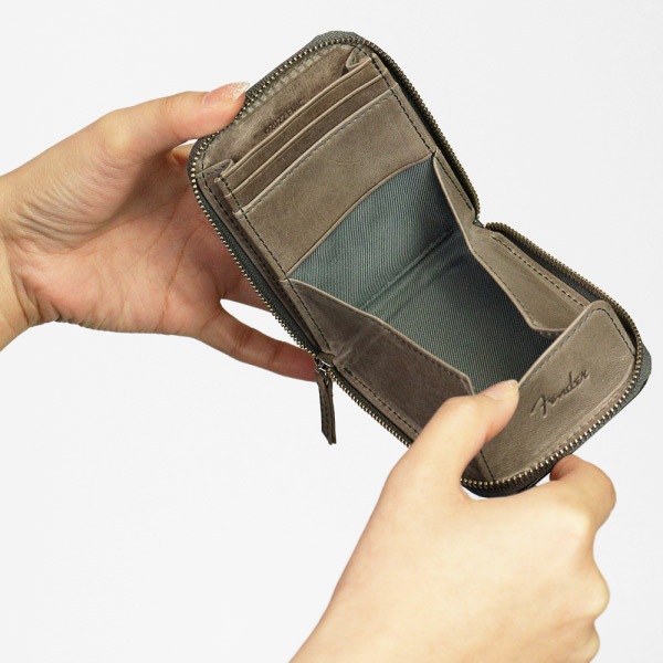 フェンダー Fender 小銭入れ サンバースト ロゴ ラウンドファスナー コインケース メンズ レディース レザー 各色 950-501 | ブランド [正規取扱店]