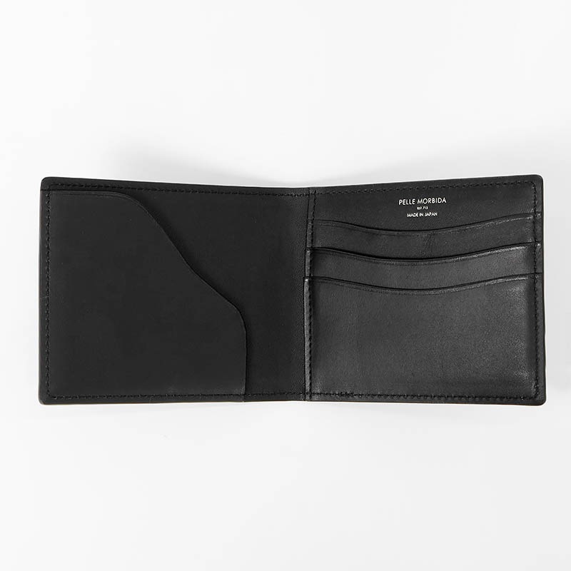 ペッレモルビダ PELLE MORBIDA 二つ折り財布 Barca バルカ メンズ コンパクトウォレット レザー ブラック PMO-BA729 | ブランド [正規取扱店]