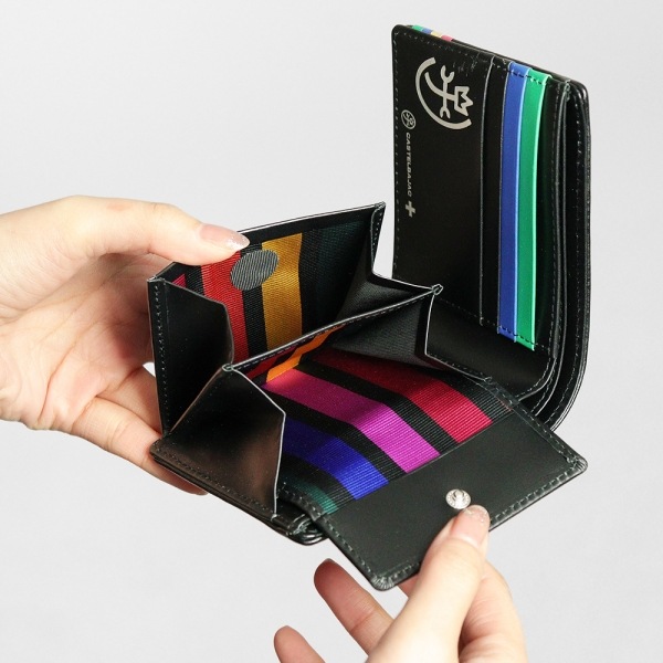 カステルバジャック CASTELBAJAC 二つ折り財布 プレス ロゴ ミニ財布 メンズ レディース レザー 各色 57615 | ブランド [正規取扱店]