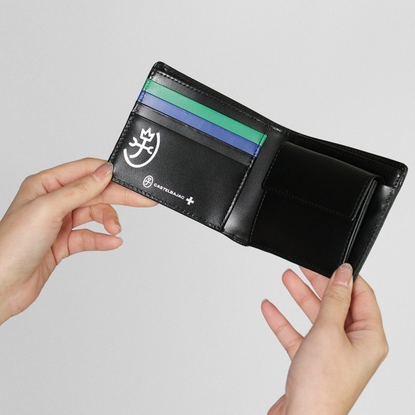 カステルバジャック CASTELBAJAC 二つ折り財布 プレス ロゴ ミニ財布 メンズ レディース レザー 各色 57615 | ブランド [正規取扱店]
