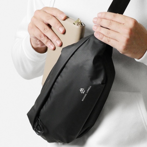 マイケルリンネル Michael Linnell ボディバッグ A.R.M.S アーミーコーティング ショルダーバッグ ウエストバッグ メンズ レディース 2L 撥水 軽量 ブラック MLAC-28 | ブランド [正規取扱店]