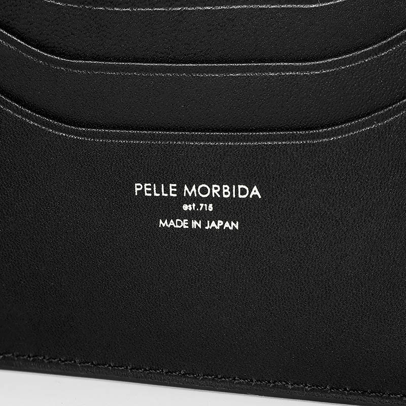 ペッレモルビダ PELLE MORBIDA 二つ折り財布 Barca バルカ メンズ コンパクトウォレット レザー ブラック PMO-BA735 | ブランド [正規取扱店]