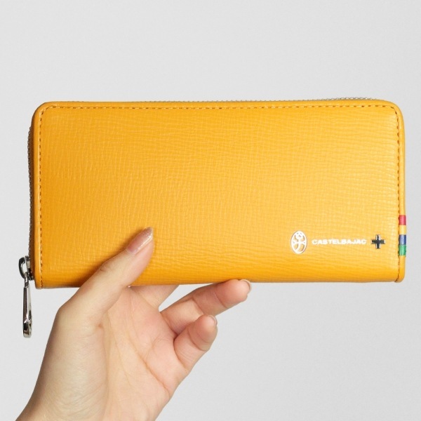 カステルバジャック CASTELBAJAC ラウンドファスナー 長財布 プレス ロゴ メンズ レディース レザー 各色 57616 | ブランド [正規取扱店]