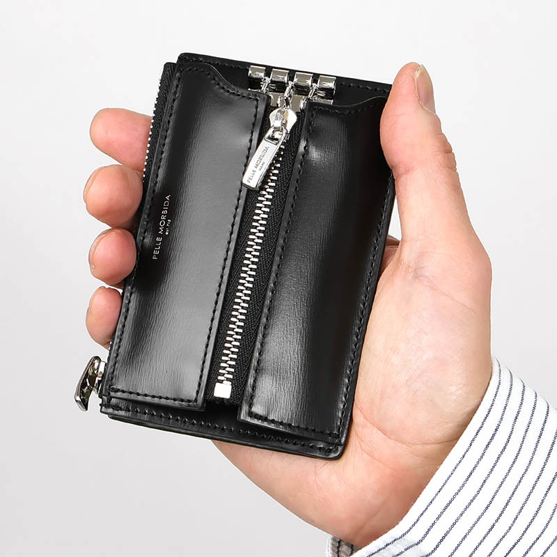 ペッレモルビダ PELLE MORBIDA 小銭入れ Barca バルカ メンズ コインケース コンパクトウォレット レザー ブラック PMO-BA736 | ブランド [正規取扱店]