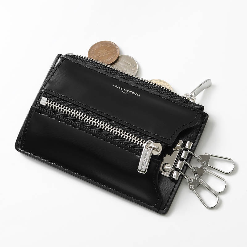 ペッレモルビダ PELLE MORBIDA 小銭入れ Barca バルカ メンズ コインケース コンパクトウォレット レザー ブラック PMO-BA736 | ブランド [正規取扱店]