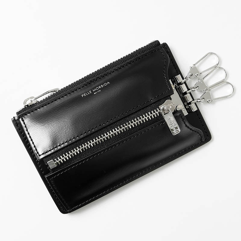 ペッレモルビダ PELLE MORBIDA 小銭入れ Barca バルカ メンズ コインケース コンパクトウォレット レザー ブラック PMO-BA736 | ブランド [正規取扱店]