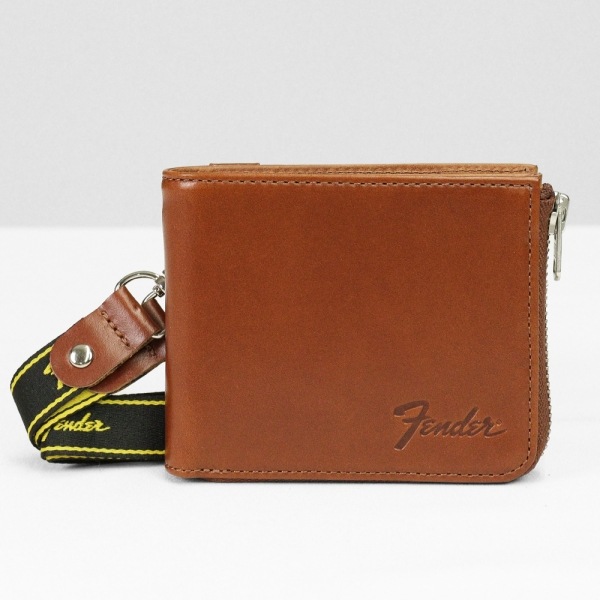 フェンダー Fender 二つ折り財布 モノグラムストラップ ギターピック付き L型ファスナー メンズ レディース レザー 各色 950-702 | ブランド [正規取扱店]