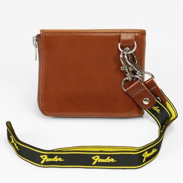 フェンダー Fender 二つ折り財布 モノグラムストラップ ギターピック付き L型ファスナー メンズ レディース レザー 各色 950-702 | ブランド [正規取扱店]
