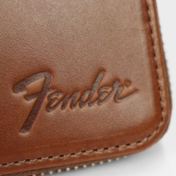 フェンダー Fender 二つ折り財布 モノグラムストラップ ギターピック付き L型ファスナー メンズ レディース レザー 各色 950-702 | ブランド [正規取扱店]