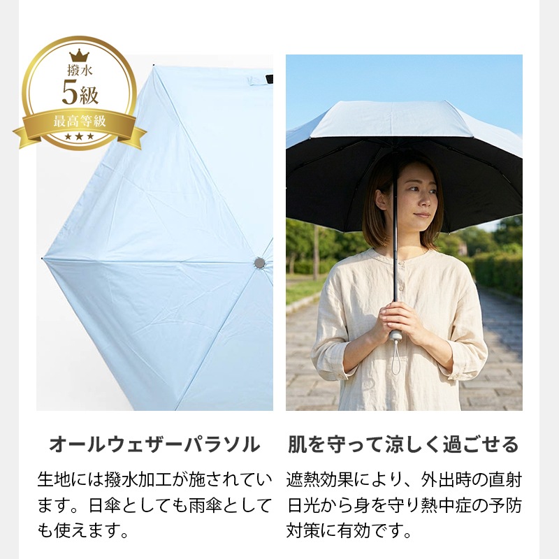ゼロアンド -0＆ zeroand 折りたたみ傘 晴雨兼用 55cm ラディクール