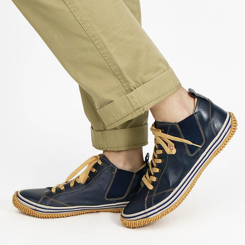 スピングル SPINGLE スニーカー メンズ カンガルーレザー サイドゴア 日本製 靴 シューズ 2026年春夏新作 2026SS ダークネイビー SP-442-89 | ブランド [正規取扱店]