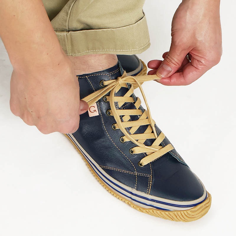 スピングル SPINGLE スニーカー メンズ カンガルーレザー サイドゴア 日本製 靴 シューズ 2026年春夏新作 2026SS ダークネイビー SP-442-89 | ブランド [正規取扱店]