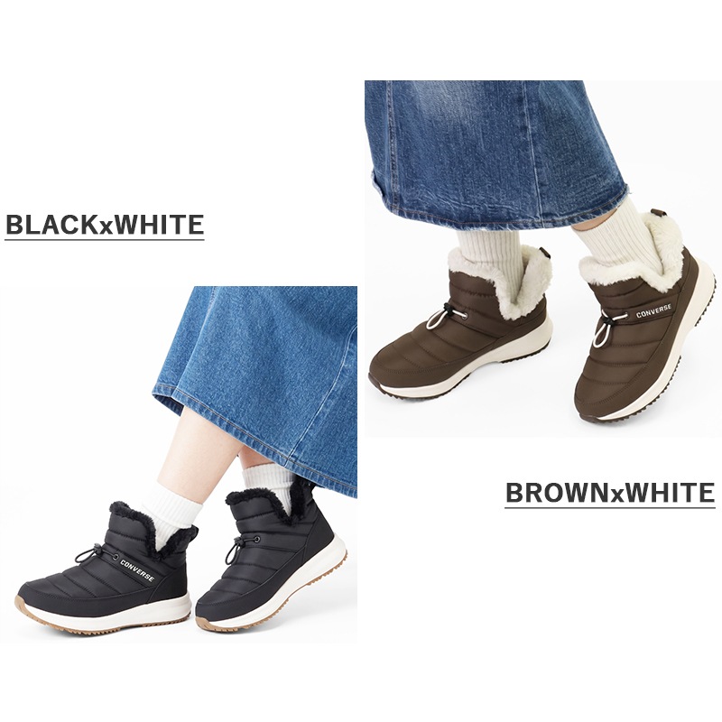 コンバース CONVERSE ブーツ レディース ネクスター NX1570 WP BL MID 防滑 スノーブーツ ミッドカット ボア 靴 防寒 防水 軽量 2026年秋冬 新作 38002441 / 38002442 | ブランド [正規取扱店]