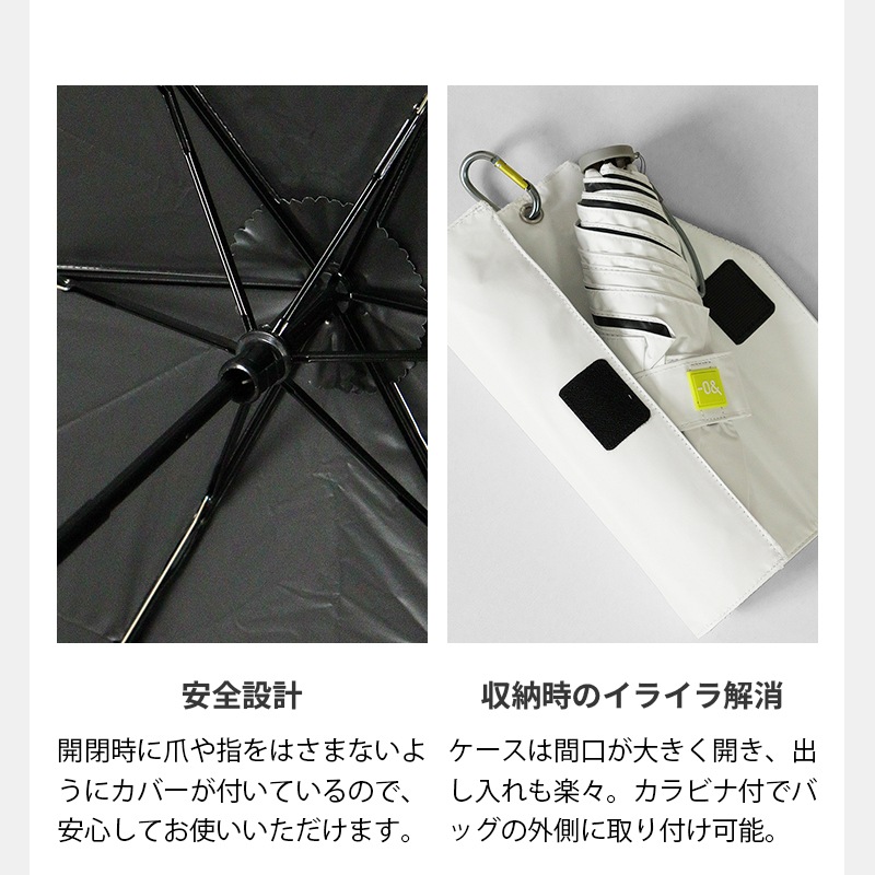 ゼロアンド －0＆ zeroand 折りたたみ傘 晴雨兼用 55cm Radi-cool