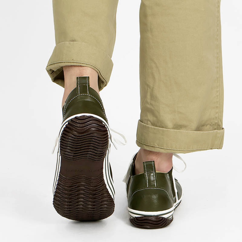 スピングル SPINGLE スニーカー メンズ カンガルーレザー サイドゴア 日本製 靴 シューズ 2026年春夏新作 2026SS カーキ SP-442-102 | ブランド [正規取扱店]