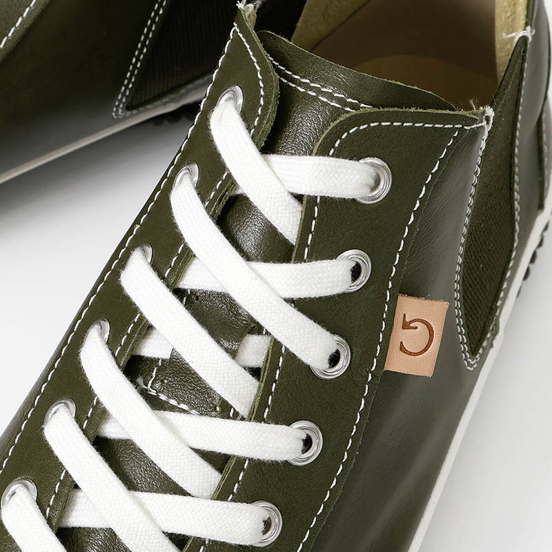 スピングル SPINGLE スニーカー メンズ カンガルーレザー サイドゴア 日本製 靴 シューズ 2026年春夏新作 2026SS カーキ SP-442-102 | ブランド [正規取扱店]