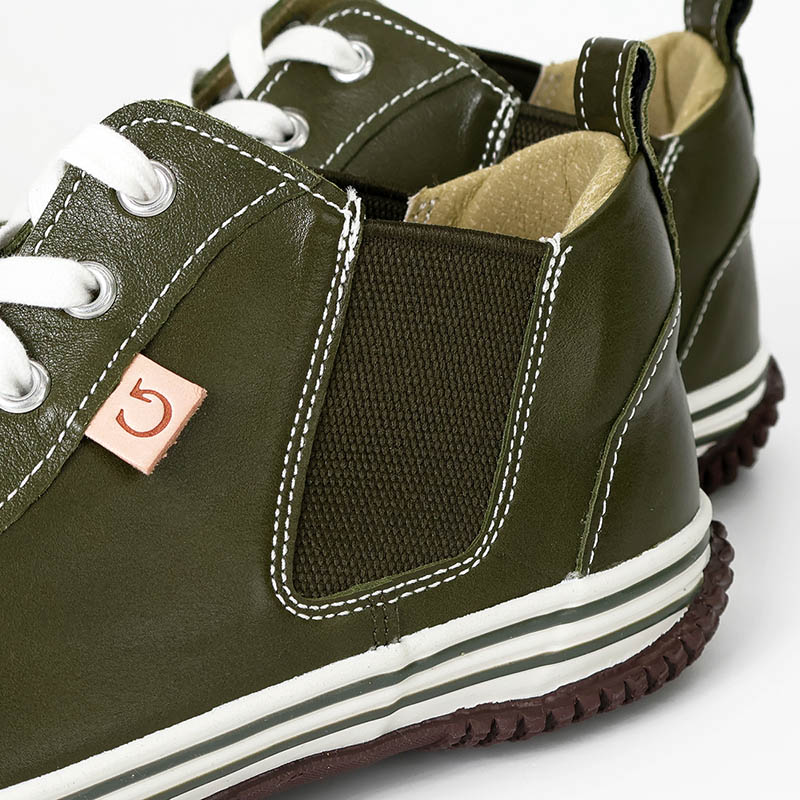 スピングル SPINGLE スニーカー メンズ カンガルーレザー サイドゴア 日本製 靴 シューズ 2026年春夏新作 2026SS カーキ SP-442-102 | ブランド [正規取扱店]
