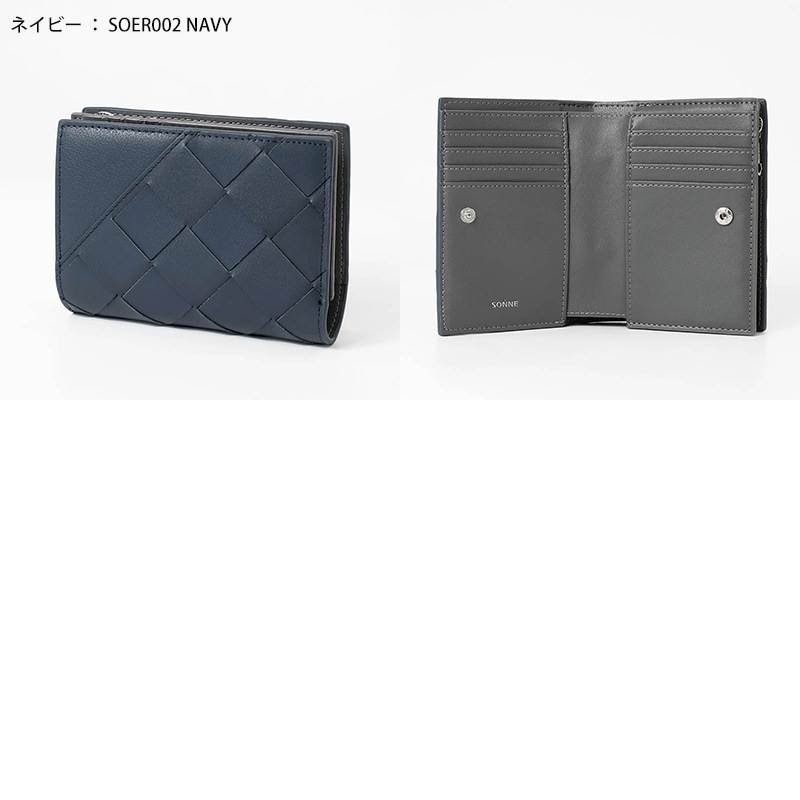 ゾンネ SONNE 二つ折り財布 ENRICH エンリッチ メンズ レディース ミニ財布 コンパクトウォレット レザー 各色 SOER002 | ブランド [正規取扱店]