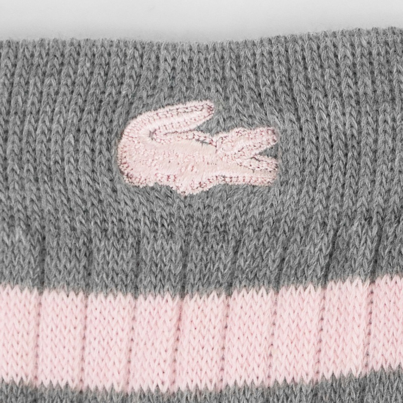 ラコステ LACOSTE ソックス 1足組 ラインドアメリブ ウィメンズ ショートソックス 靴下 レディース ショート丈  スニーカー丈 日本製 リブ ボーダー ロゴ 2026年秋冬 新作 RA464J-99 | ブランド [正規取扱店]