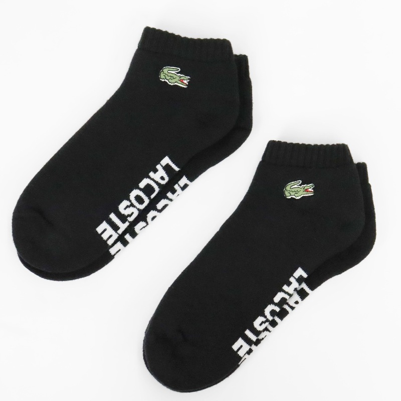 ラコステ LACOSTE ソックス 2足組 パフォーマンスソックス ローカット スポーツソックス 2足セット 2P 靴下 メンズ レディース スニーカー丈 ロゴ 2026年秋冬 新作 RA9181-10 | ブランド [正規取扱店]