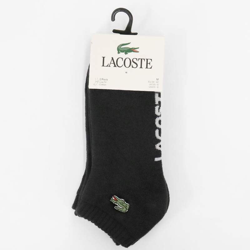 ラコステ LACOSTE ソックス 2足組 パフォーマンスソックス ローカット スポーツソックス 2足セット 2P 靴下 メンズ レディース スニーカー丈 ロゴ 2026年秋冬 新作 RA9181-10 | ブランド [正規取扱店]