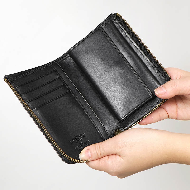 ゾンネ SONNE 二つ折財布 ジップ SIBILLA シビラ メンズ レディース ミニ財布 コンパクトウォレット レザー 各色 SOM002 | ブランド [正規取扱店]