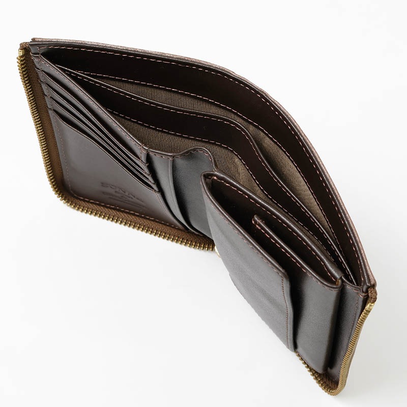 ゾンネ SONNE 二つ折財布 ジップ SIBILLA シビラ メンズ レディース ミニ財布 コンパクトウォレット レザー 各色 SOM002 | ブランド [正規取扱店]