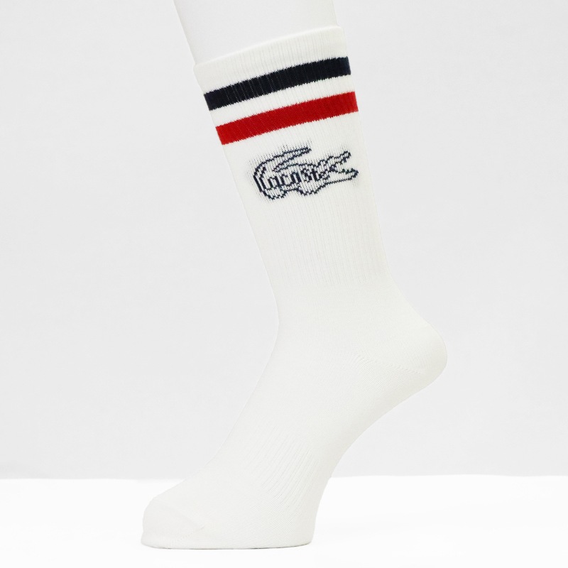 ラコステ LACOSTE ソックス 3足組 クルーフィット コットンソックス ヴィンテージ 3足セット 3P 靴下 メンズ レディース クルー丈 ミドルレングス ロゴ 2026年秋冬 新作 RA9191-10 | ブランド [正規取扱店]