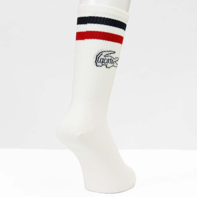 ラコステ LACOSTE ソックス 3足組 クルーフィット コットンソックス ヴィンテージ 3足セット 3P 靴下 メンズ レディース クルー丈 ミドルレングス ロゴ 2026年秋冬 新作 RA9191-10 | ブランド [正規取扱店]