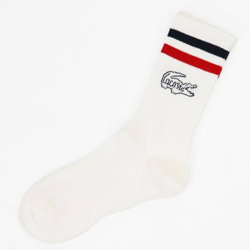 ラコステ LACOSTE ソックス 3足組 クルーフィット コットンソックス ヴィンテージ 3足セット 3P 靴下 メンズ レディース クルー丈 ミドルレングス ロゴ 2026年秋冬 新作 RA9191-10 | ブランド [正規取扱店]