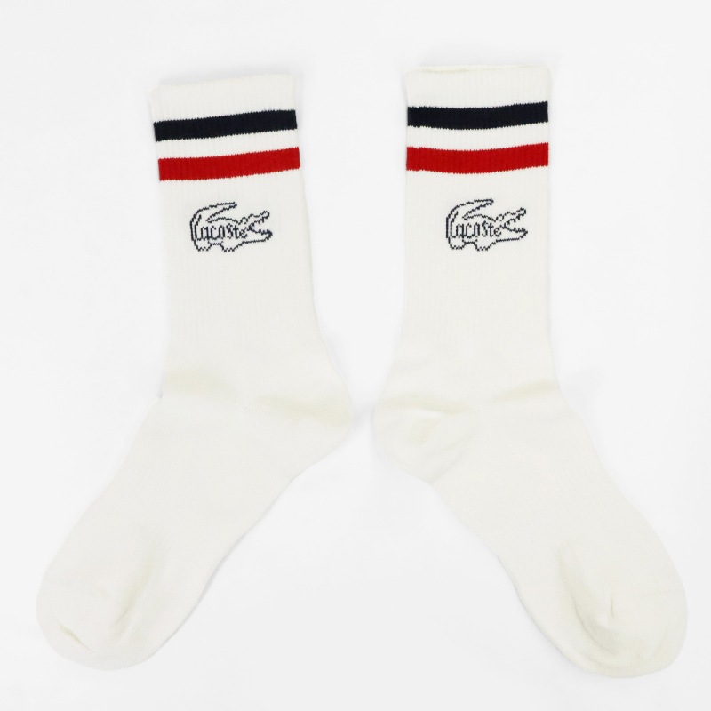 ラコステ LACOSTE ソックス 3足組 クルーフィット コットンソックス ヴィンテージ 3足セット 3P 靴下 メンズ レディース クルー丈 ミドルレングス ロゴ 2026年秋冬 新作 RA9191-10 | ブランド [正規取扱店]