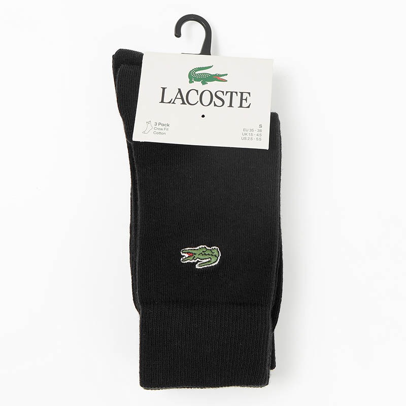 ラコステ LACOSTE ソックス 3足組 クルーソックス カジュアルソックス 3足セット 3P 靴下 メンズ レディース クルー丈 ミドルレングス 刺繍 ロゴ 2026年秋冬 新作 RA9261-10 | ブランド [正規取扱店]