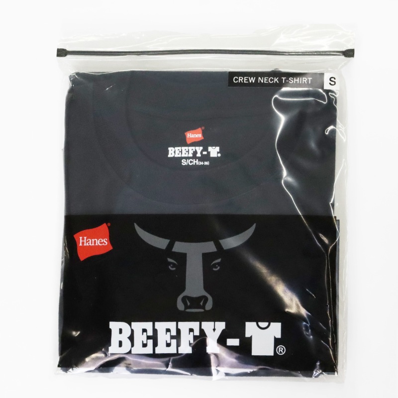 ヘインズ Hanes Tシャツ 半袖 ビーフィーT BEEFY-T クルーネック ヘビーウェイト 丸胴仕様 メンズ レディース トップス  2026SS 無地 S/M/L ブラック HM1-D001 090 | ブランド [正規取扱店]