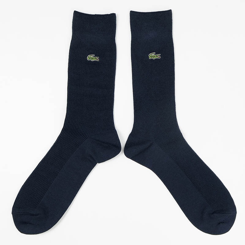 ラコステ LACOSTE ソックス 1足組 クロックエンブレム 1×1 リブニットソックス クルーソックス 靴下 メンズ クルー丈 ミドルレングス 刺繍 日本製 ロゴ 2026年秋冬 新作 RAM901J-99 | ブランド [正規取扱店]