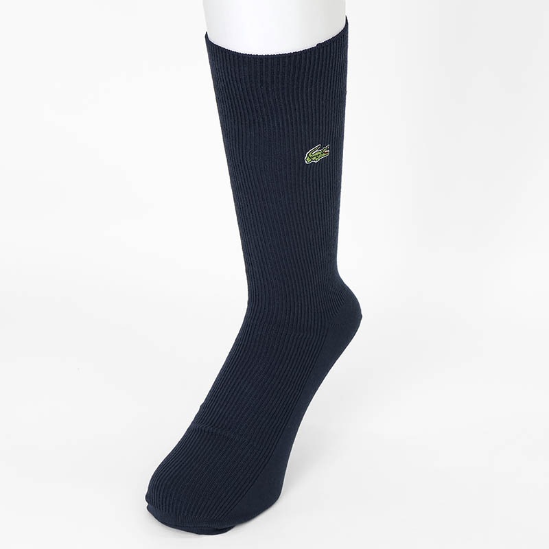 ラコステ LACOSTE ソックス 1足組 クロックエンブレム 1×1 リブニットソックス クルーソックス 靴下 メンズ クルー丈 ミドルレングス 刺繍 日本製 ロゴ 2026年秋冬 新作 RAM901J-99 | ブランド [正規取扱店]