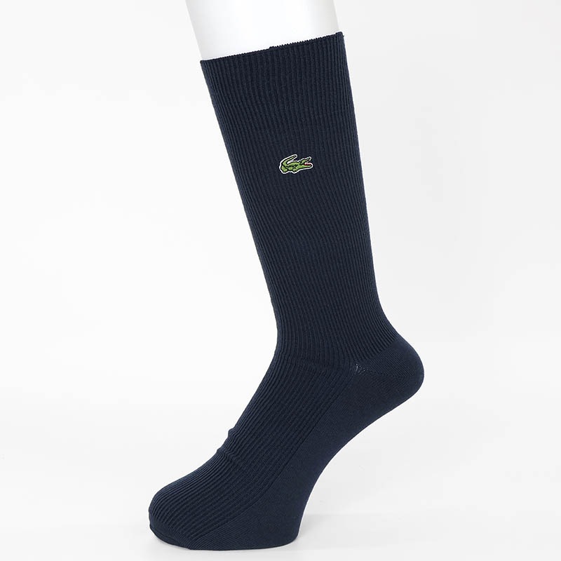 ラコステ LACOSTE ソックス 1足組 クロックエンブレム 1×1 リブニットソックス クルーソックス 靴下 メンズ クルー丈 ミドルレングス 刺繍 日本製 ロゴ 2026年秋冬 新作 RAM901J-99 | ブランド [正規取扱店]