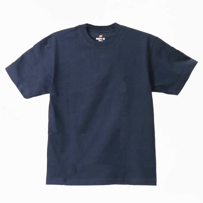ヘインズ Hanes Tシャツ 半袖 ビーフィーT BEEFY-T クルーネック ヘビーウェイト 丸胴仕様 メンズ レディース トップス  2026SS 無地 S/M/L ネイビー HM1-D001 370 | ブランド [正規取扱店]