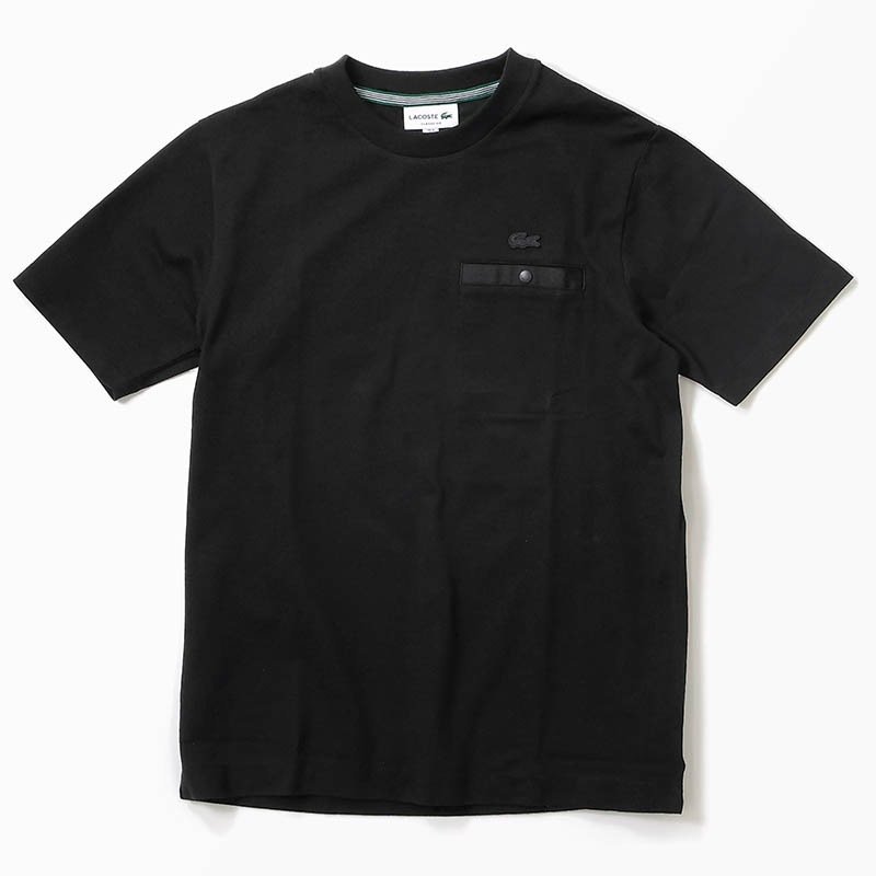 ラコステ LACOSTE Tシャツ 半袖 グログランポケット ワントーンTシャツ 鹿の子 メンズ レディース 胸ポケット付き トップス 無地 ロゴ S/M/L 2026年秋冬 新作 AF421-99 | ブランド [正規取扱店]