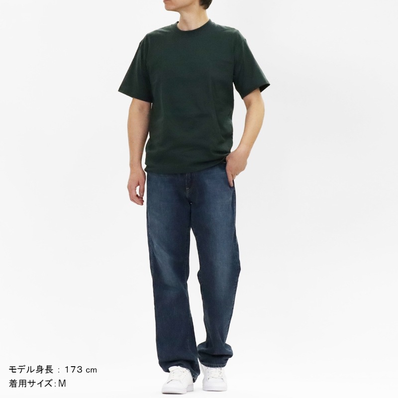 ヘインズ Hanes Tシャツ 半袖 ビーフィーT BEEFY-T クルーネック ヘビーウェイト 丸胴仕様 メンズ レディース トップス  2026SS 無地 S/M/L ダークグリーン HM1-D001 570 | ブランド [正規取扱店]