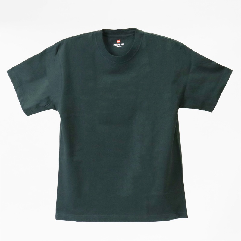 ヘインズ Hanes Tシャツ 半袖 ビーフィーT BEEFY-T クルーネック ヘビーウェイト 丸胴仕様 メンズ レディース トップス  2026SS 無地 S/M/L ダークグリーン HM1-D001 570 | ブランド [正規取扱店]
