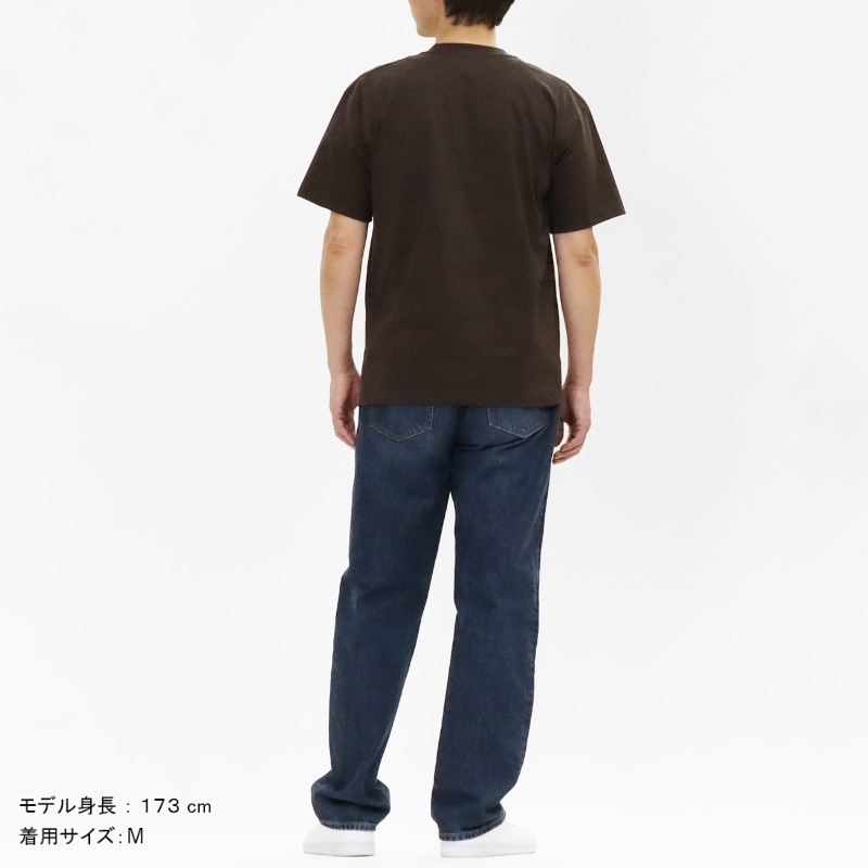ヘインズ Hanes Tシャツ 半袖 ビーフィーT BEEFY-T クルーネック ヘビーウェイト 丸胴仕様 メンズ レディース トップス  2026SS 無地 S/M/L ダークブラウン HM1-D001 870 | ブランド [正規取扱店]